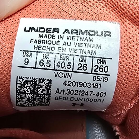 Under Armour Charged Rogue Womens Size 9 Running Shoes Mesh Walking Breathable - Picture 8 of 8